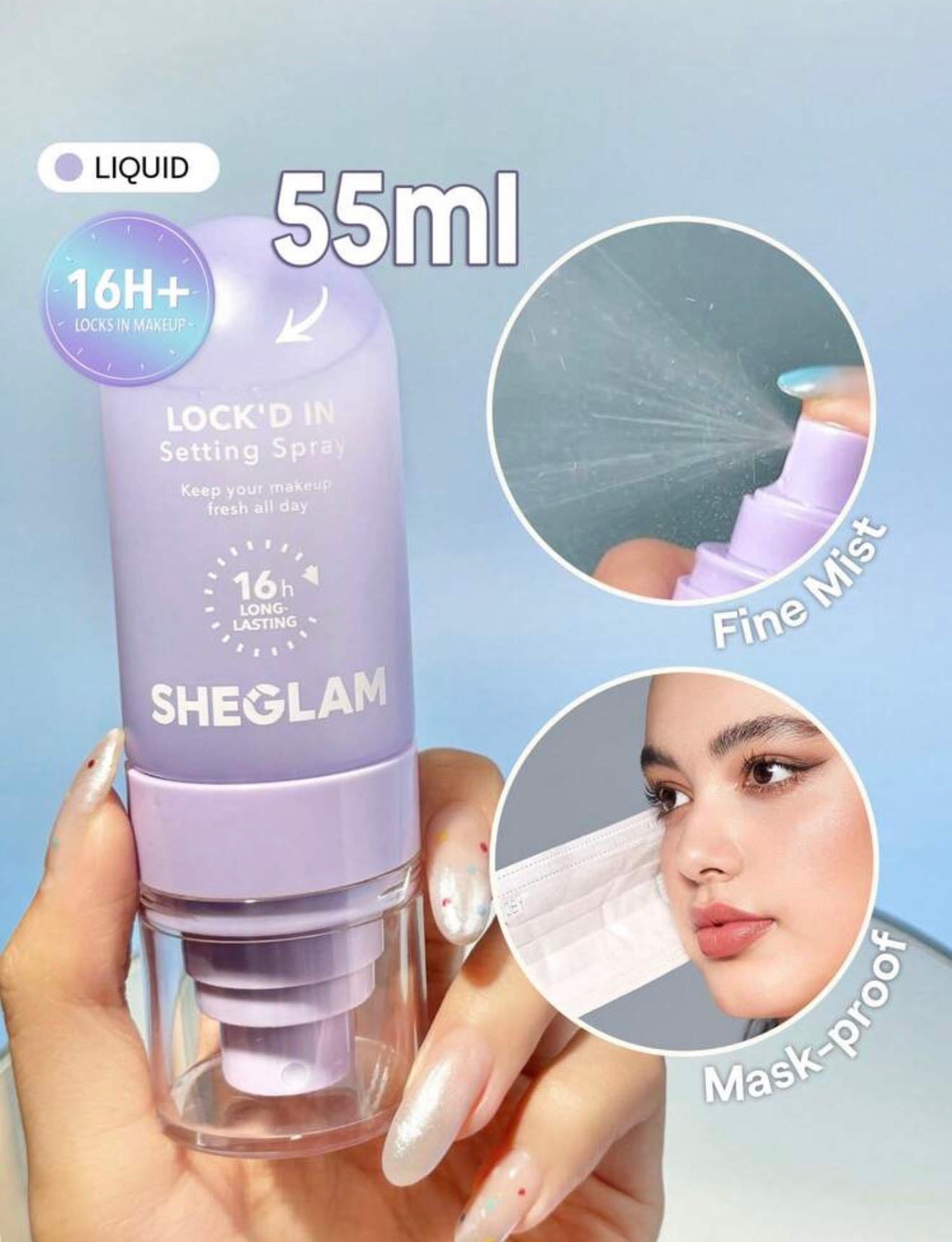اسپری فیکس بنفش شیگلم (Dewy Fresh Setting Spray) 3